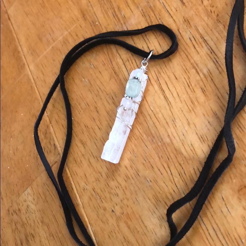 Handmade crystal quartz pendant